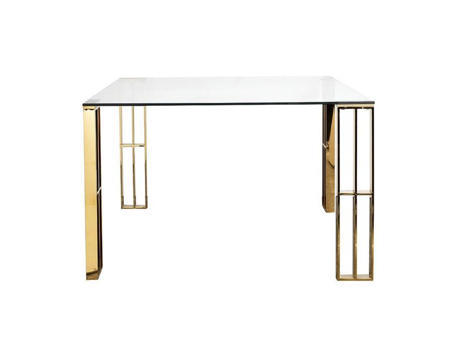 стол обеденный нераздвижной  Garda Decor  [GY-00006] стекло с золотом