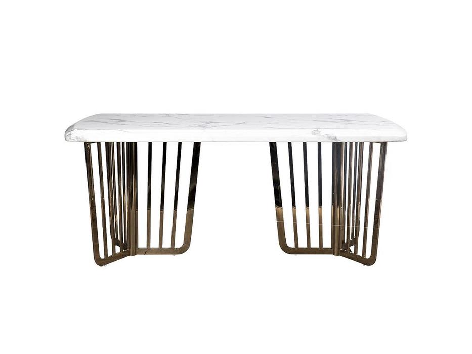 стол обеденный  PEARL WHITE Garda Decor  [33FS-1800-STOL/OB-BEL] белый с золотом