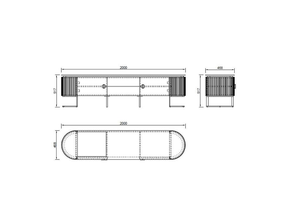 тумба под телевизор  Luchiano Garda Decor  [77IP-GD010-TV] белый