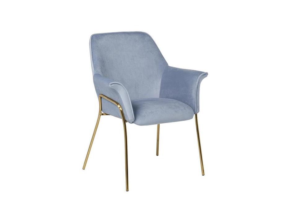 кресло велюровое GD Garda Decor  [30C-1127-Z LBL] голубое