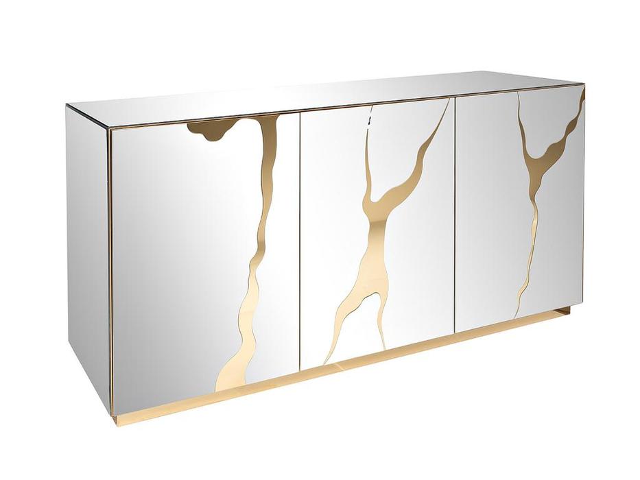 комод с золотым декором GD Garda Decor  [KFG195] зеркальный