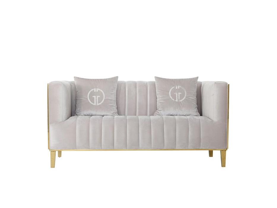 диван 2 местный Basel: Garda Decor [102AN-DIV-8682-SER] (серый)