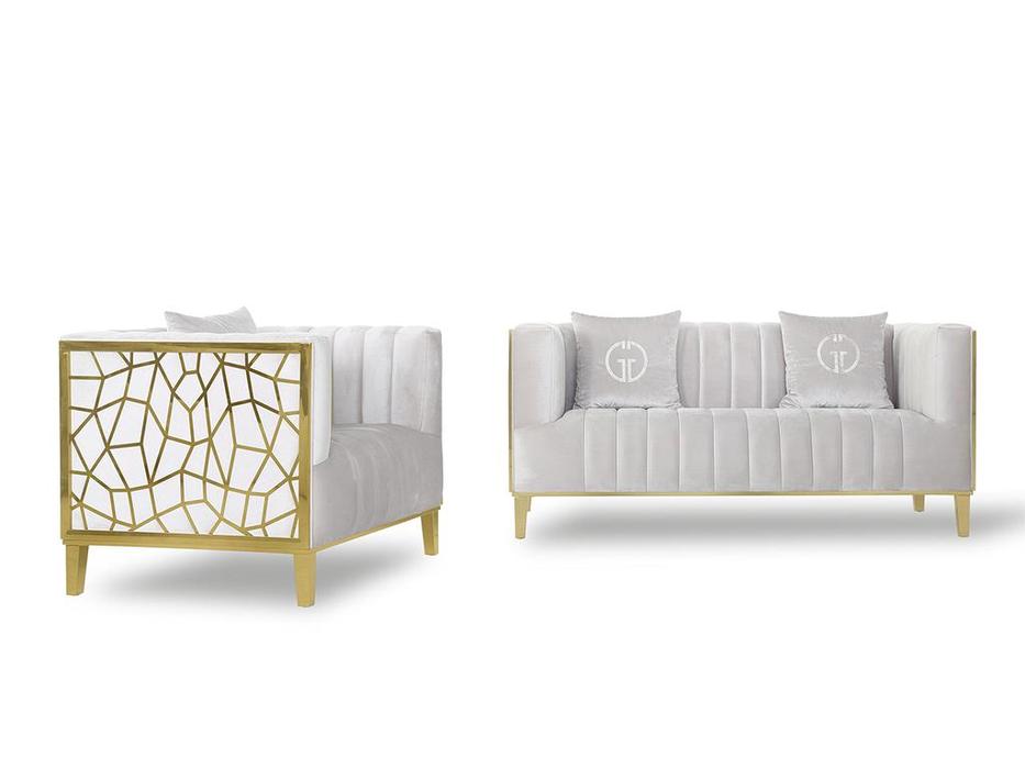 диван 2 местный Basel: Garda Decor [102AN-DIV-8682-SER] (серый)