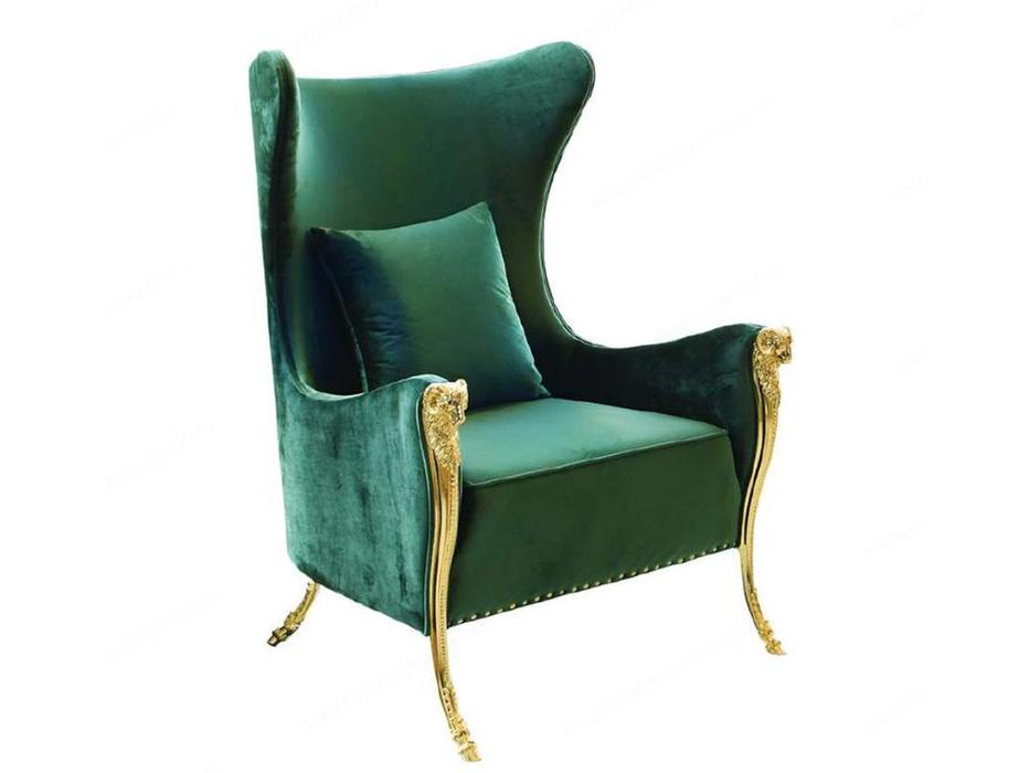 кресло на ножках Emerald Wingback STG  [1149] зеленый