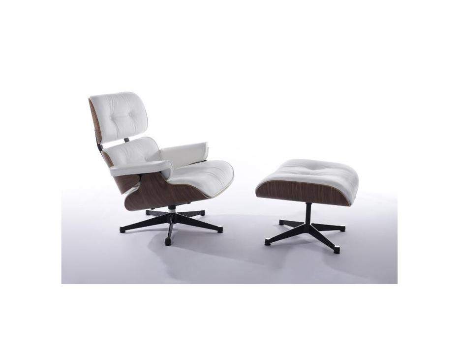 кресло с оттоманкой Eames Lounge STG  [9153] чёрный