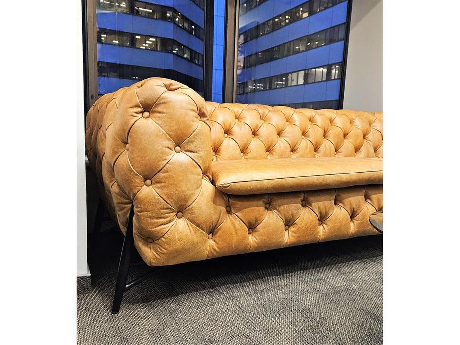 диван 3-х местный  Chesterfield Baroque Vintage Leather 3 Seater STG  [4130] коричневый