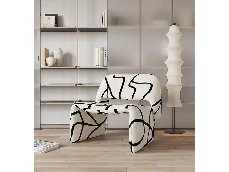 кресло Ondine Lounge Chair: STG [6007] (белый, черный)