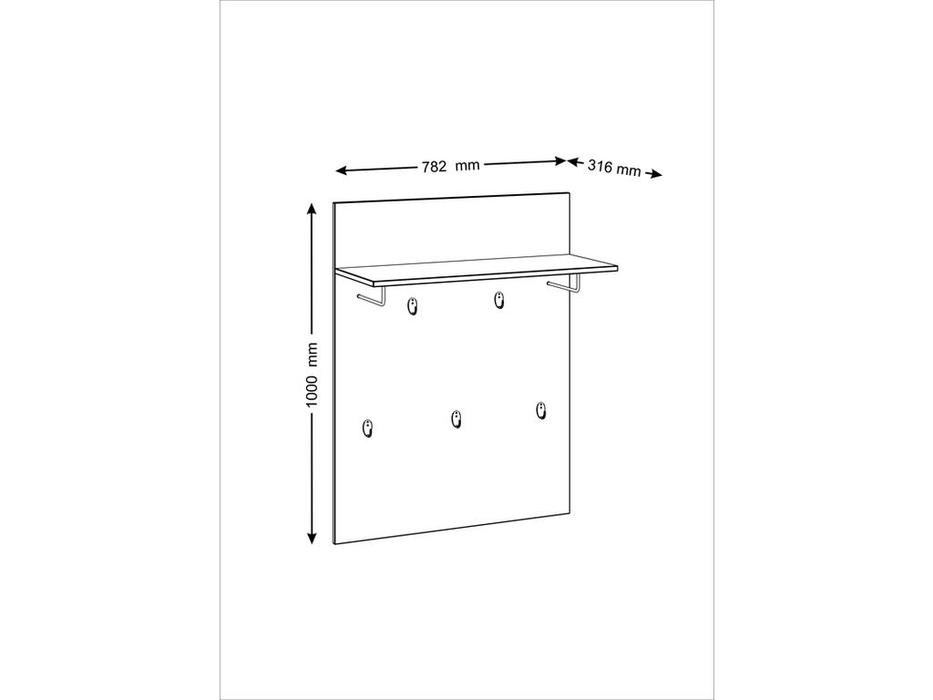 вешалка настенная  Сириус SweSt  [2.02.11.260.5] дуб венге
