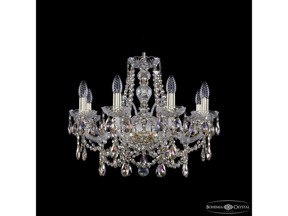 люстра хрустальная 1411/8/195 G R801: Bohemia Ivele Crystal [1411/8/195 G R801] (прозрачный)